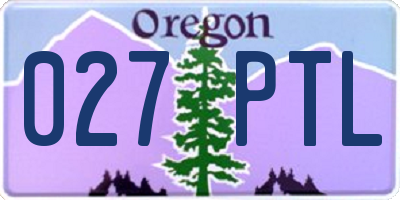 OR license plate 027PTL