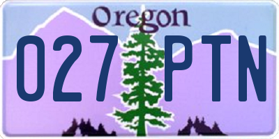 OR license plate 027PTN