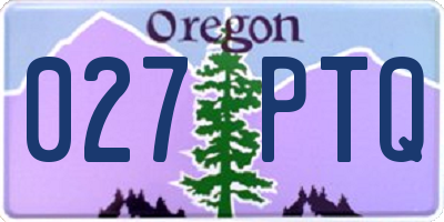 OR license plate 027PTQ