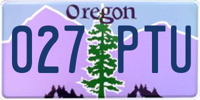 OR license plate 027PTU
