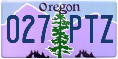 OR license plate 027PTZ