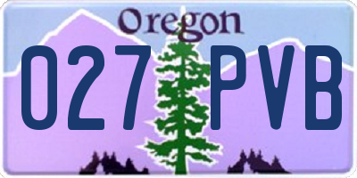 OR license plate 027PVB