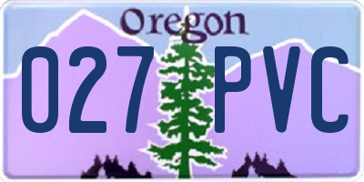 OR license plate 027PVC