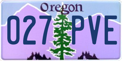 OR license plate 027PVE