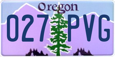OR license plate 027PVG