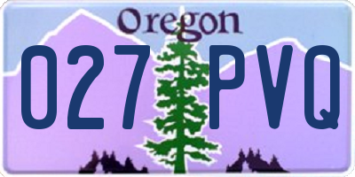 OR license plate 027PVQ