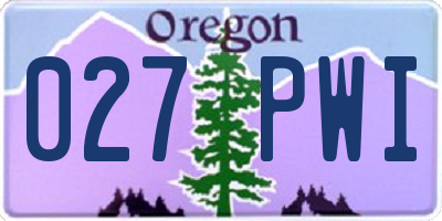 OR license plate 027PWI