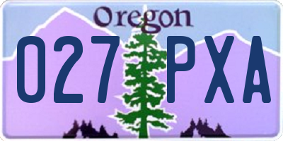 OR license plate 027PXA