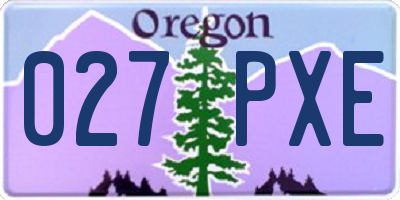 OR license plate 027PXE