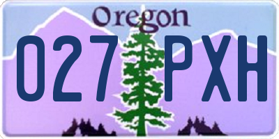 OR license plate 027PXH