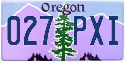 OR license plate 027PXI
