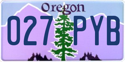 OR license plate 027PYB