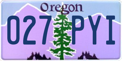 OR license plate 027PYI