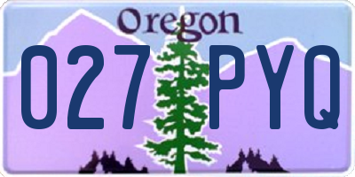 OR license plate 027PYQ