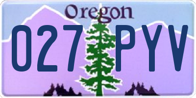 OR license plate 027PYV