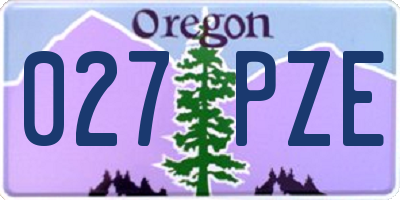 OR license plate 027PZE