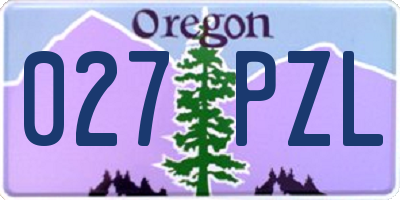 OR license plate 027PZL
