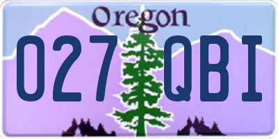 OR license plate 027QBI