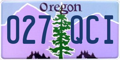 OR license plate 027QCI
