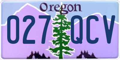 OR license plate 027QCV