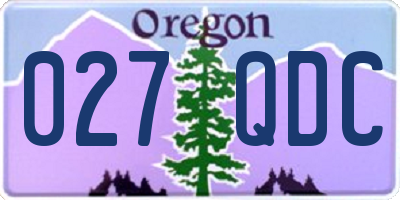 OR license plate 027QDC
