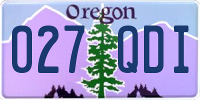 OR license plate 027QDI