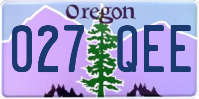 OR license plate 027QEE