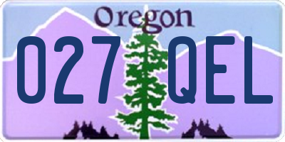 OR license plate 027QEL