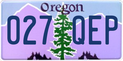 OR license plate 027QEP