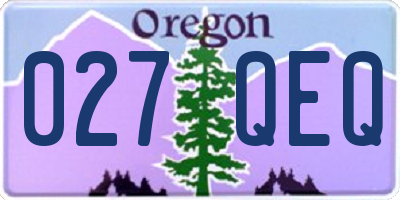 OR license plate 027QEQ