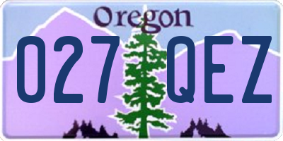 OR license plate 027QEZ