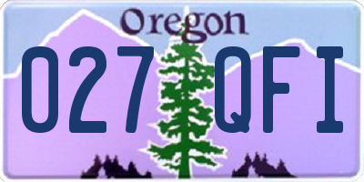OR license plate 027QFI
