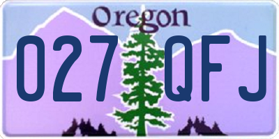 OR license plate 027QFJ