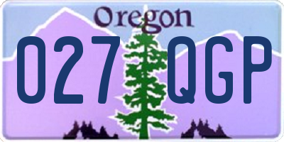 OR license plate 027QGP