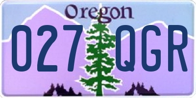 OR license plate 027QGR