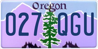 OR license plate 027QGU