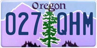 OR license plate 027QHM