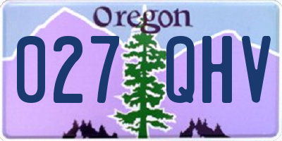 OR license plate 027QHV