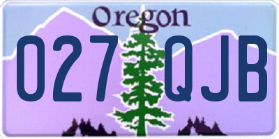 OR license plate 027QJB