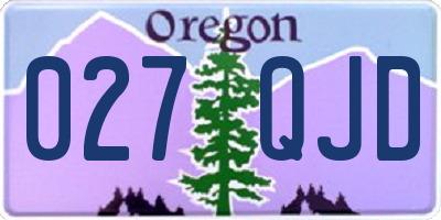 OR license plate 027QJD
