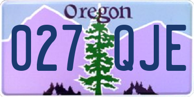 OR license plate 027QJE
