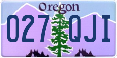OR license plate 027QJI