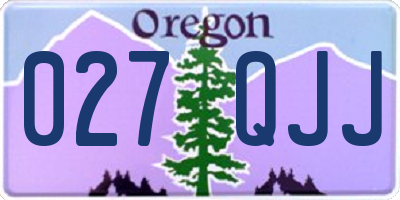 OR license plate 027QJJ
