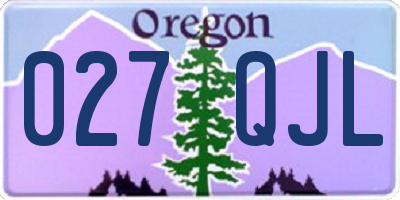 OR license plate 027QJL