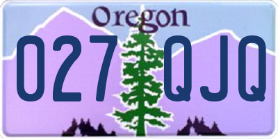 OR license plate 027QJQ