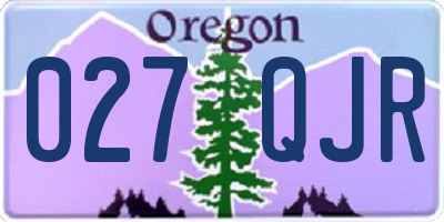 OR license plate 027QJR