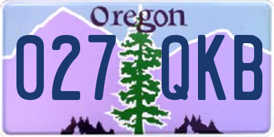 OR license plate 027QKB