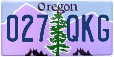 OR license plate 027QKG