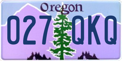 OR license plate 027QKQ