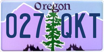 OR license plate 027QKT
